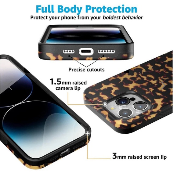 CASELY shell shocked tortoise print case IPhone 15Pro - Picture 6 of 9
